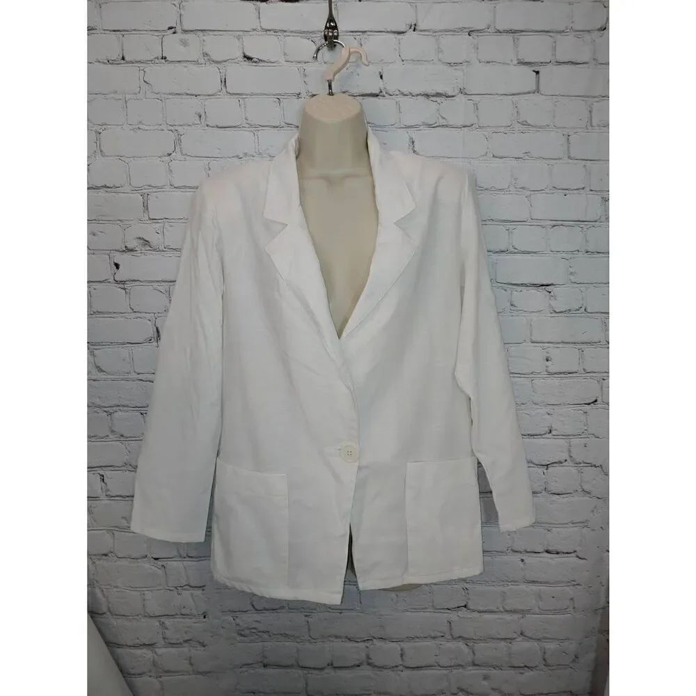 Vivi Paris Vintage Women's PETITE Size 7/8 White Blazer